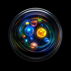 Poster - Abstract Illustration Colorful Planets Universe Space Galaxy Stars