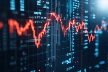  - Dynamic Stock Market Trading Concept with Graphs and Data Visualizations Depicting Financial Trends and Investor Strategies in a Digital Environment