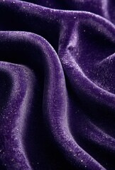 Poster - Rich Purple Velvet Fabric with Subtle Sparkle and Texture, Ideal for Elegant Backgrounds and Creative Projects in Fashion and Design