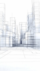 Poster - illustration - abstract cityscape architecture design background