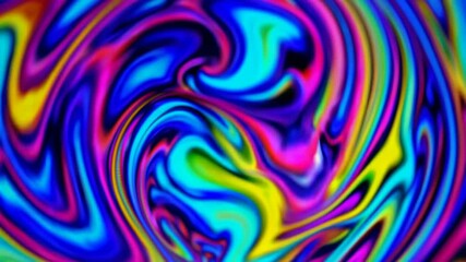 Poster - Colorful abstract psychedelic swirl pattern with vibrant hues. Artistic expression concept