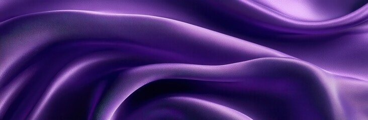 Poster - Soft and Flowing Purple Silk Fabric Texture with Glossy Surface and Elegant Draping for Design and Background Use