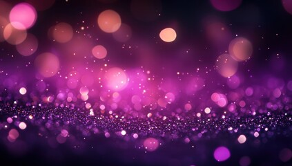 Poster - Sparkling Purple Glitter Background with Bokeh Effects and Soft Light for Festive, Creative Design and Inspirational Projects