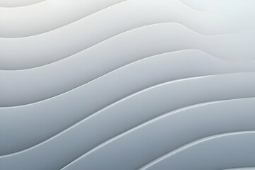 Poster - 3d abstract background illustration - white gray wavy pattern