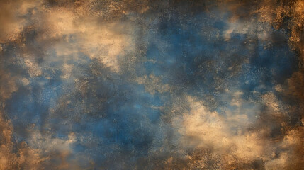 Poster - abstract background illustration blue gold texture grunge design vintage wall art