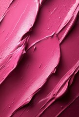Poster - Vibrant Pink Texture of Thick Paint Spread Across Canvas, Abstract Design for Arts and Crafts, Background or Wallpaper Concept in Bright Color Shades