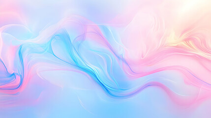 Poster - Abstract Background - Pastel Hues Pink Blue Swirls