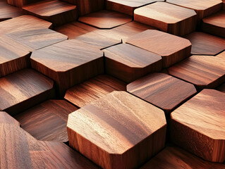 Poster - 3D Illustration Abstract Wood Grain Texture Background