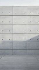 Poster - 3D Illustration Background Concrete Wall Texture Empty Room Floor