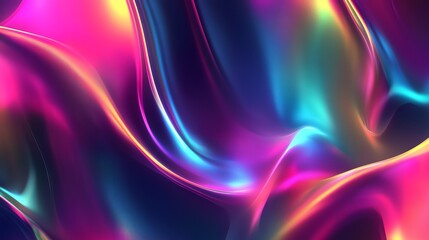 Poster - Colorful Abstract Design With Flowing Shapes and Vibrant Hues in a Digital Artwork Created for Modern Aesthetics