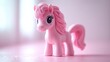 © we3_food - Pink pony toy, soft focus, home, girly background, for kids' room
