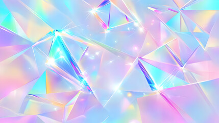 Wall Mural - abstract background illustration prismatic crystal pastel colors light iridescent holographic textur