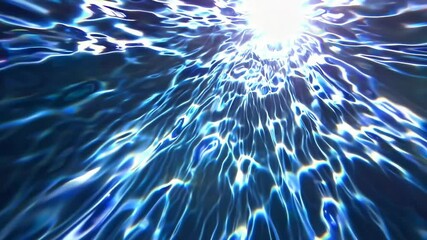 Poster - Rippling water surface with bright light reflections, abstract pattern. Tranquility concept