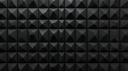 Poster - 3D Illustration Abstract Background Black Geometric Pattern Texture Design