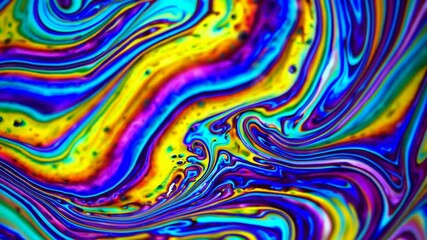 Poster - Vibrant multicolor abstract swirl pattern with fluid motion. Artistic creativity concept