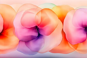Wall Mural - abstract background illustration - colorful petals