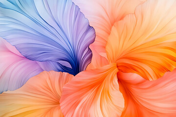 Wall Mural - abstract background illustration - flowing orange purple shapes