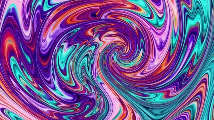 Aufkleber - Vibrant swirling abstract pattern with blues and pinks. Creative art concept