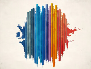 Poster - Dynamic sound waves visualization in abstract art digital artwork colorful background creative environment