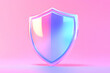 © lin - Glossy shield 3D rendering, 3D shield protection icon
