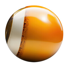 Poster - Mysterious sphere floating in space against a deep black background creating a striking visual contrast and focus isolated on transparent background..