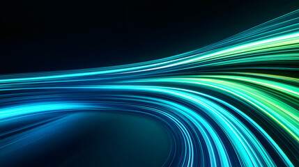 Poster - Particle flow tunnel space vortex, Internet science and technology creative background