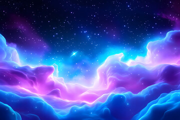 Colorful cosmic nebula shrouded in space dust, celestial wonders cosmic starry sky concept illustration