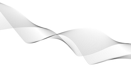 Wall Mural - abstract black lines wave curve motion on white background. thin line wavy abstract vector backgroun