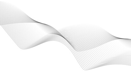 Wall Mural - abstract black lines wave curve motion on white background. thin line wavy abstract vector backgroun