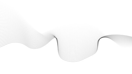 Wall Mural - abstract black lines wave curve motion on white background. thin line wavy abstract vector backgroun