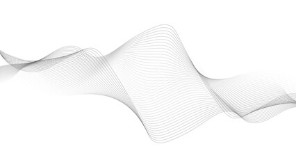 Wall Mural - abstract black lines wave curve motion on white background. thin wavy line abstract background. wavy