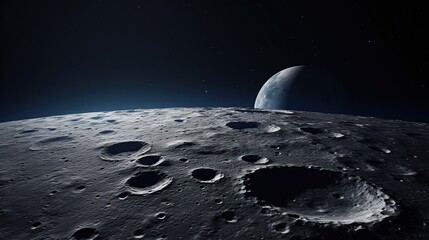 Wall Mural - moon surface environment