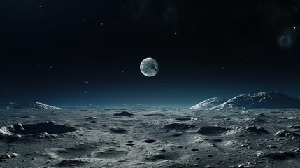 Wall Mural - moon surface environment