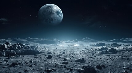 Wall Mural - moon surface environment
