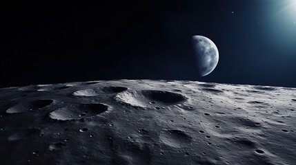 Wall Mural - moon surface environment