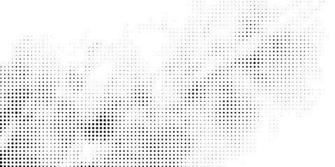 Wall Mural - Black and white halftone abstract pattern of black dots on a white background eps10.