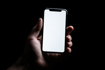 High Resolution of Smartphone in Hand on Isolated Background