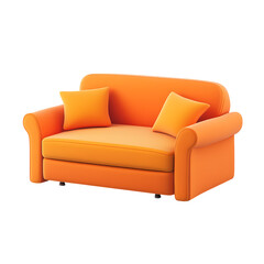 Wall Mural - sofa bed cartoon isolated on white background full depth of field