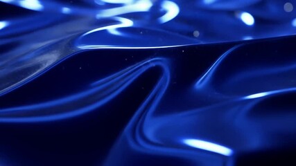 Abstract dark blue draped fabric texture, digitally rendered, luxurious background, for use in design or product display