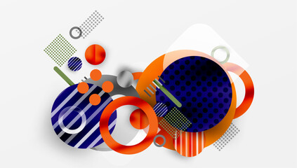 Aufkleber - Abstract background - layered geometric shapes with smooth gradients and transparency