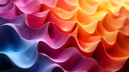 Fototapete - Vibrant colorful wave of color flowing through space creating an eye-catching and dynamic abstract visual experience