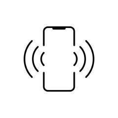 Poster - Vibrating smartphone icon. Phone connection sign. Cellphone vibration symbol