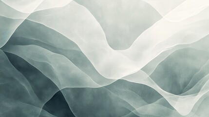 Poster - Gradient of abstract pencil strokes with gentle curves and soft transitions creating a calming visual effect in monochromatic tones