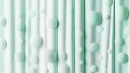 Poster - Minimalist pastel mint pencil strokes create a soothing textural background with soft dots