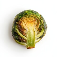 Poster - Crispy roasted Brussels sprout showcasing golden-brown edges and tender interior ready for tasting