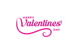 © JustPrint - Happy Valentines Day Pink Script, Romantic Greeting, Festive Design
