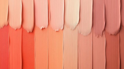 Poster - Minimalist gradient created with pencil strokes in warm hues showcasing a blend of peach and coral tones in a creative workspace