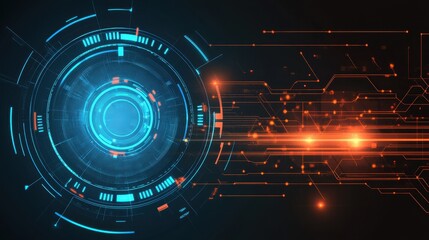 Abstract Futuristic Technology Interface Design
