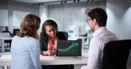 Poster - Financial consultant guides diverse couple