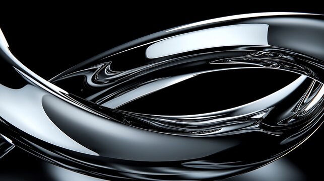 Abstract metallic rings
